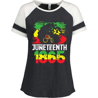 Juneteenth Is My Independence Day Black Women Black Pride Enza Ladies Jersey Colorblock Tee