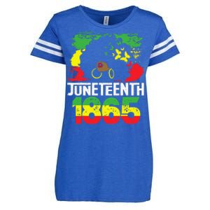 Juneteenth Is My Independence Day Black Women Black Pride Enza Ladies Jersey Football T-Shirt