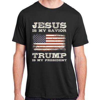 Jesus Is My Savior Trump Is My President Adult ChromaSoft Performance T-Shirt