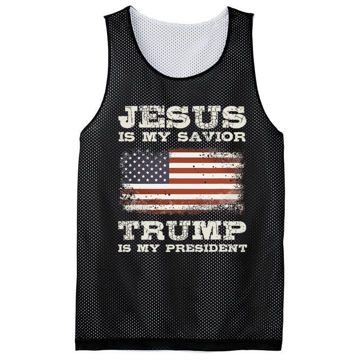 Jesus Is My Savior Trump Is My President Mesh Reversible Basketball Jersey Tank