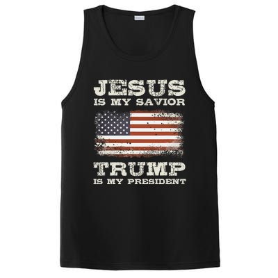 Jesus Is My Savior Trump Is My President PosiCharge Competitor Tank