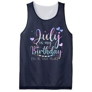 July Is My Birthday Yes The Whole Month Funny July Birthday Mesh Reversible Basketball Jersey Tank