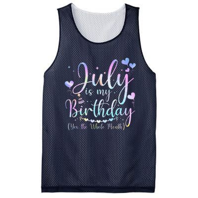 July Is My Birthday Yes The Whole Month Funny July Birthday Mesh Reversible Basketball Jersey Tank