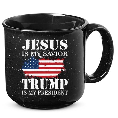 Jesus Is My Savior Trump Is My President 15oz Campfire Ceramic Mug