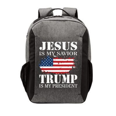 Jesus Is My Savior Trump Is My President Vector Backpack