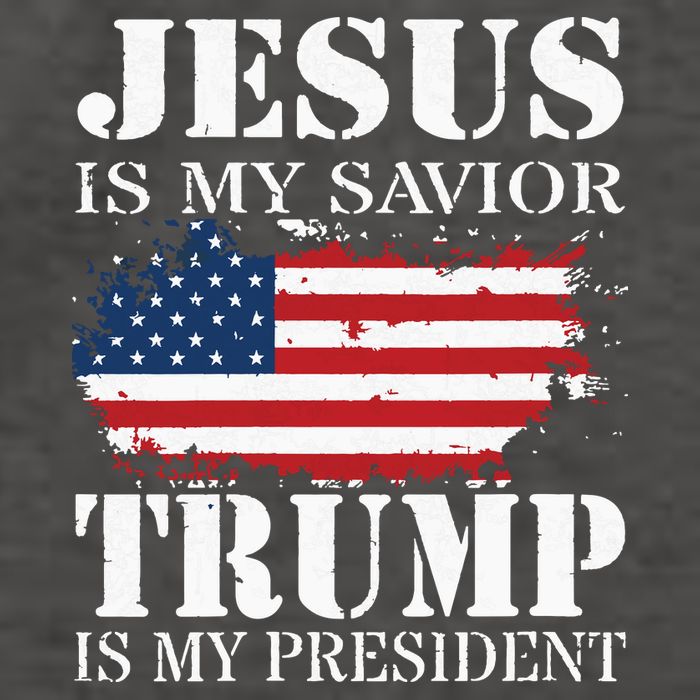 Jesus Is My Savior Trump Is My President Vector Backpack
