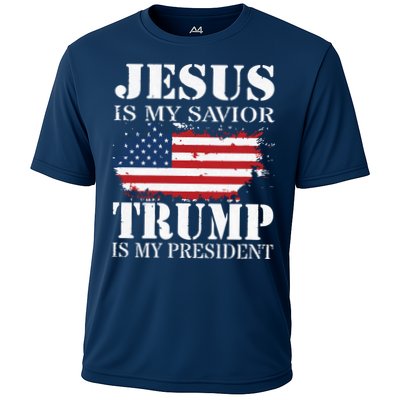 Jesus Is My Savior Trump Is My President Performance Shirt