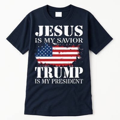 Jesus Is My Savior Trump Is My President Tall T-Shirt