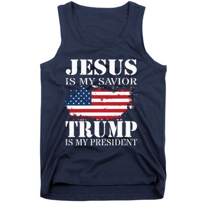 Jesus Is My Savior Trump Is My President Tank Top