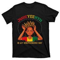 Juneteenth Is My Independence Day Black Black Queen T-Shirt