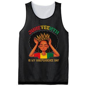 Juneteenth Is My Independence Day Black Black Queen Mesh Reversible Basketball Jersey Tank