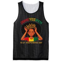 Juneteenth Is My Independence Day Black Black Queen Mesh Reversible Basketball Jersey Tank