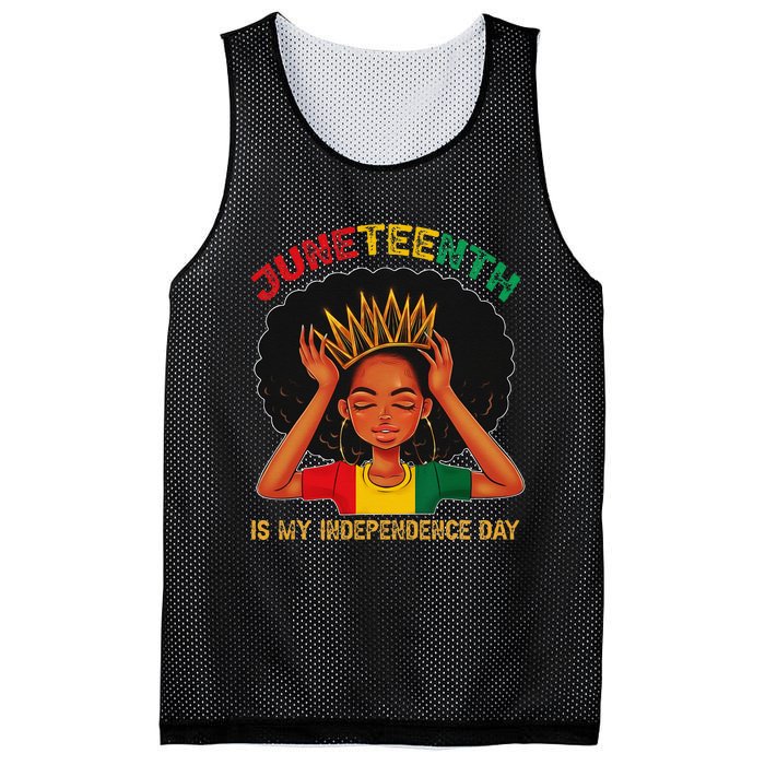 Juneteenth Is My Independence Day Black Black Queen Mesh Reversible Basketball Jersey Tank