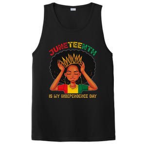 Juneteenth Is My Independence Day Black Black Queen PosiCharge Competitor Tank