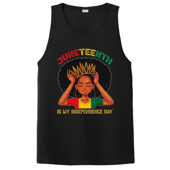 Juneteenth Is My Independence Day Black Black Queen PosiCharge Competitor Tank