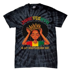 Juneteenth Is My Independence Day Black Black Queen Tie-Dye T-Shirt