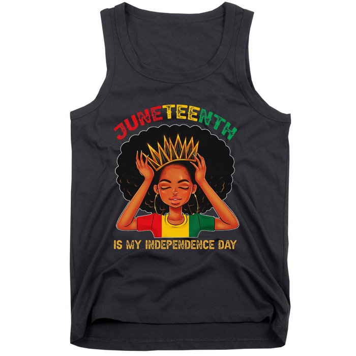 Juneteenth Is My Independence Day Black Black Queen Tank Top