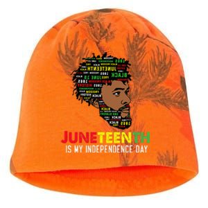 Juneteenth Is My Independence Day Black King Fathers Day Kati - Camo Knit Beanie