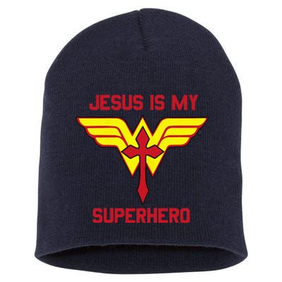 Jesus Is My Superhero Christian Vacation Bible School Design Short Acrylic Beanie