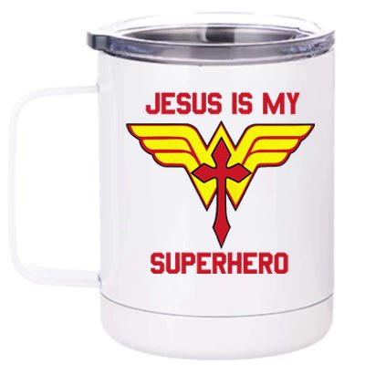 Jesus Is My Superhero Christian Vacation Bible School Design 12 oz Stainless Steel Tumbler Cup