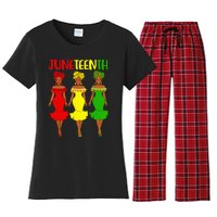 Juneteenth Is My Independence Day Afro Melanin Black Wo Women's Flannel Pajama Set