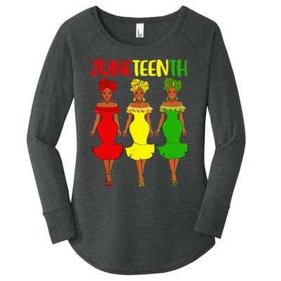 Juneteenth Is My Independence Day Afro Melanin Black Wo Women's Perfect Tri Tunic Long Sleeve Shirt