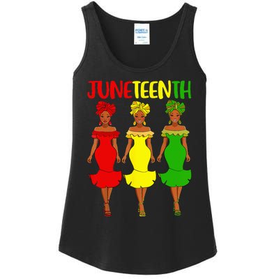 Juneteenth Is My Independence Day Afro Melanin Black Wo Ladies Essential Tank