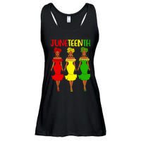 Juneteenth Is My Independence Day Afro Melanin Black Wo Ladies Essential Flowy Tank