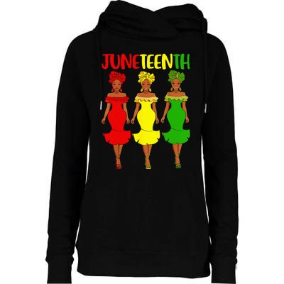 Juneteenth Is My Independence Day Afro Melanin Black Wo Womens Funnel Neck Pullover Hood