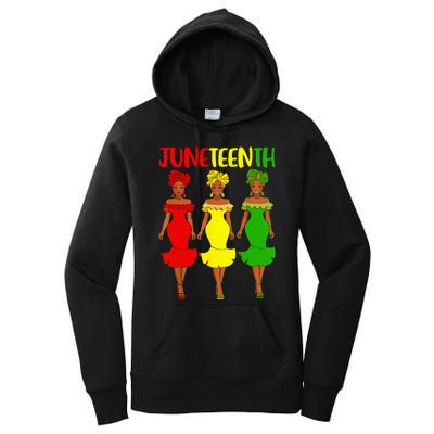 Juneteenth Is My Independence Day Afro Melanin Black Wo Women's Pullover Hoodie