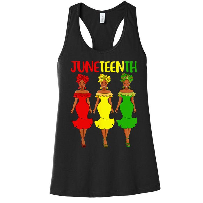 Juneteenth Is My Independence Day Afro Melanin Black Wo Women's Racerback Tank