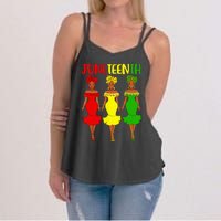 Juneteenth Is My Independence Day Afro Melanin Black Wo Women's Strappy Tank