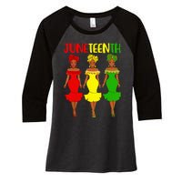 Juneteenth Is My Independence Day Afro Melanin Black Wo Women's Tri-Blend 3/4-Sleeve Raglan Shirt