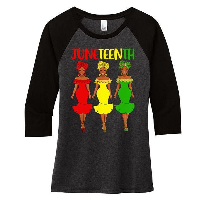 Juneteenth Is My Independence Day Afro Melanin Black Wo Women's Tri-Blend 3/4-Sleeve Raglan Shirt