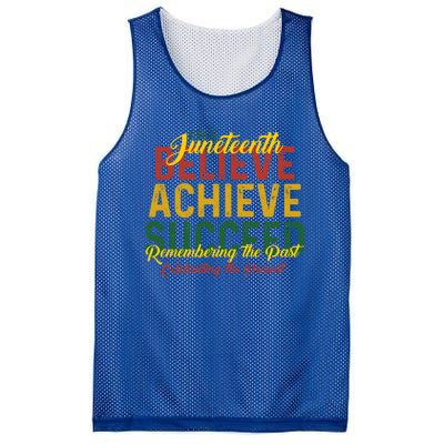 Junenth Is My Independence Day Believe Achieve Succeed Funny Gift Mesh Reversible Basketball Jersey Tank