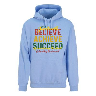 Junenth Is My Independence Day Believe Achieve Succeed Funny Gift Unisex Surf Hoodie