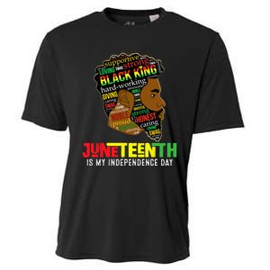 Juneteenth Is My Independence Day Black King Fathers Day Cooling Performance Crew T-Shirt