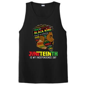 Juneteenth Is My Independence Day Black King Fathers Day PosiCharge Competitor Tank