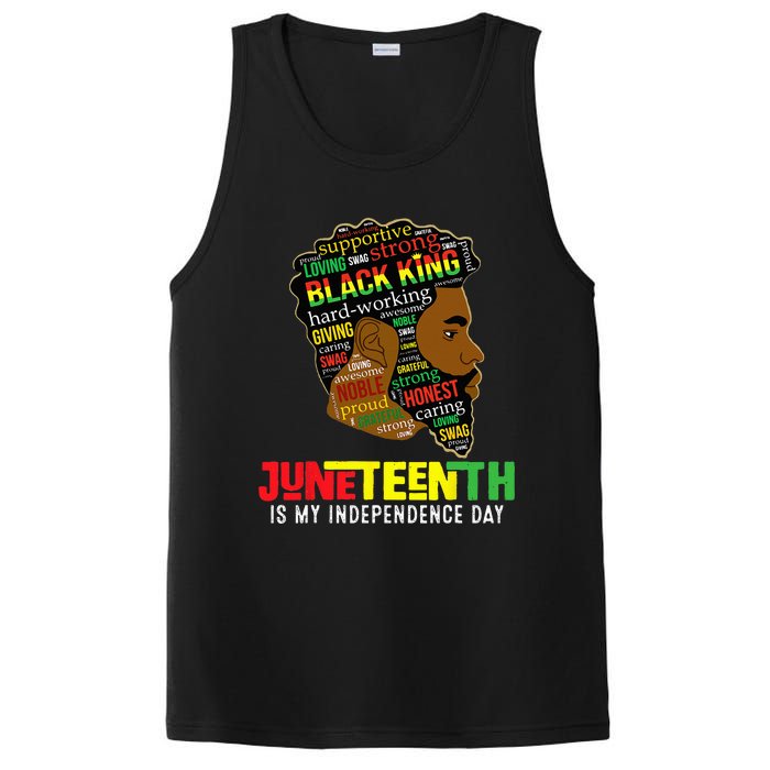 Juneteenth Is My Independence Day Black King Fathers Day PosiCharge Competitor Tank