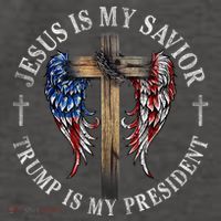 Jesus Is My Savior Trump Is My President 2024 Usa Flag Cross Vector Backpack
