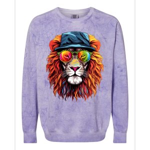 Junenth Is My Independence Day Lion Free Ish Since 1865 Gift Colorblast Crewneck Sweatshirt