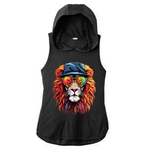 Junenth Is My Independence Day Lion Free Ish Since 1865 Gift Ladies PosiCharge Tri-Blend Wicking Draft Hoodie Tank