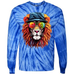 Junenth Is My Independence Day Lion Free Ish Since 1865 Gift Tie-Dye Long Sleeve Shirt