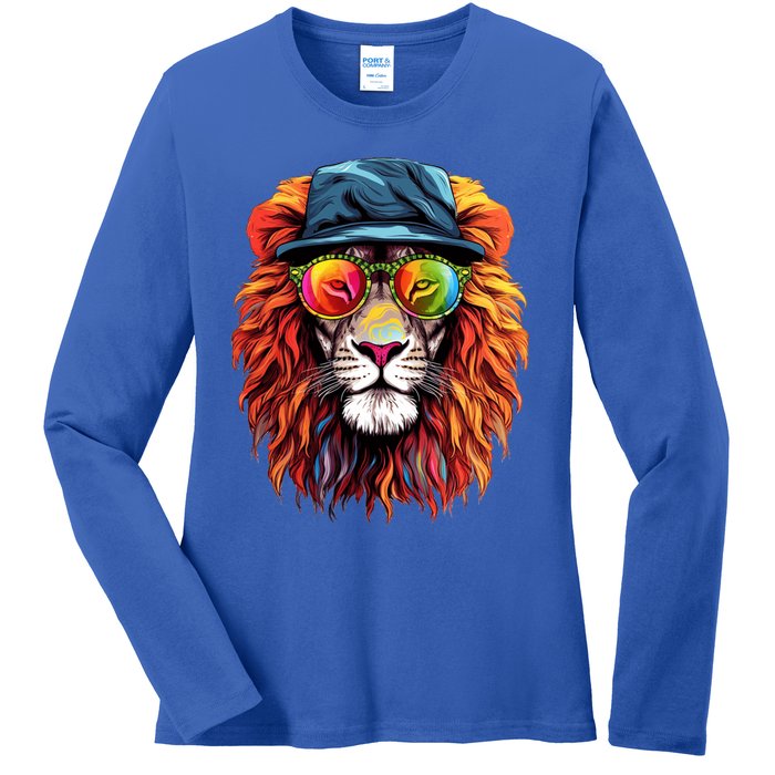 Junenth Is My Independence Day Lion Free Ish Since 1865 Gift Ladies Long Sleeve Shirt