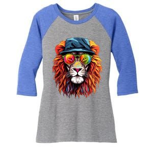 Junenth Is My Independence Day Lion Free Ish Since 1865 Gift Women's Tri-Blend 3/4-Sleeve Raglan Shirt