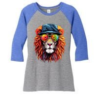 Junenth Is My Independence Day Lion Free Ish Since 1865 Gift Women's Tri-Blend 3/4-Sleeve Raglan Shirt