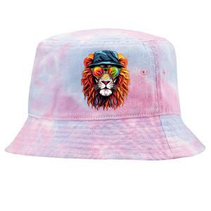 Junenth Is My Independence Day Lion Free Ish Since 1865 Gift Tie-Dyed Bucket Hat