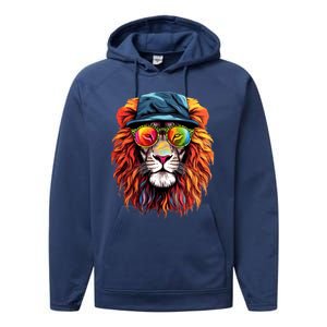 Junenth Is My Independence Day Lion Free Ish Since 1865 Gift Performance Fleece Hoodie