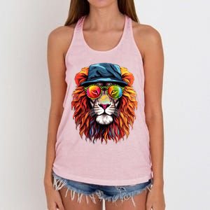 Junenth Is My Independence Day Lion Free Ish Since 1865 Gift Women's Knotted Racerback Tank