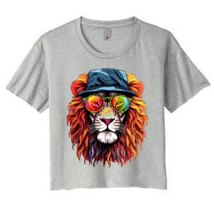 Junenth Is My Independence Day Lion Free Ish Since 1865 Gift Women's Crop Top Tee